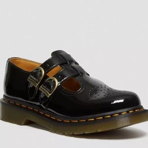 Dr. Martens black patent leather mary janes